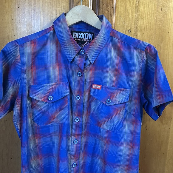 DIXXON Women's M Flannel Shirt Button Up Plaid Havana Bambo Blend Casual Western - Picture 2 of 10